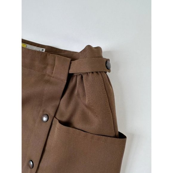 [SOLD] VINTAGE Camel Utility Skirt with Cargo Pockets and Snap Buttons size Sma… - Picture 8 of 8